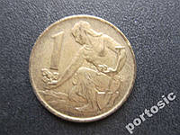 Монета 1 крона Чехословакия 1980 1964 1966 1967 1969 пять дат цена за 1 монету