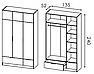 Шафа для одягу Комфорт 1350 Модерн купити в Одесі, Україні, фото 3