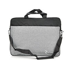 Сумка для ноутбука Ritar 17" джинсова тканина, Gray-black, Q65