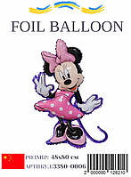 Повітряна фольгована куля Мінні Маус фігура 48х80 см (Китай) в упаковці
