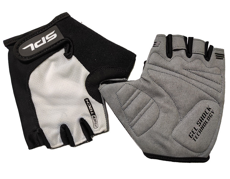 Рукавиці велосипедні Spelli SBG-1457 White "XS" чорно-білі, фото 1