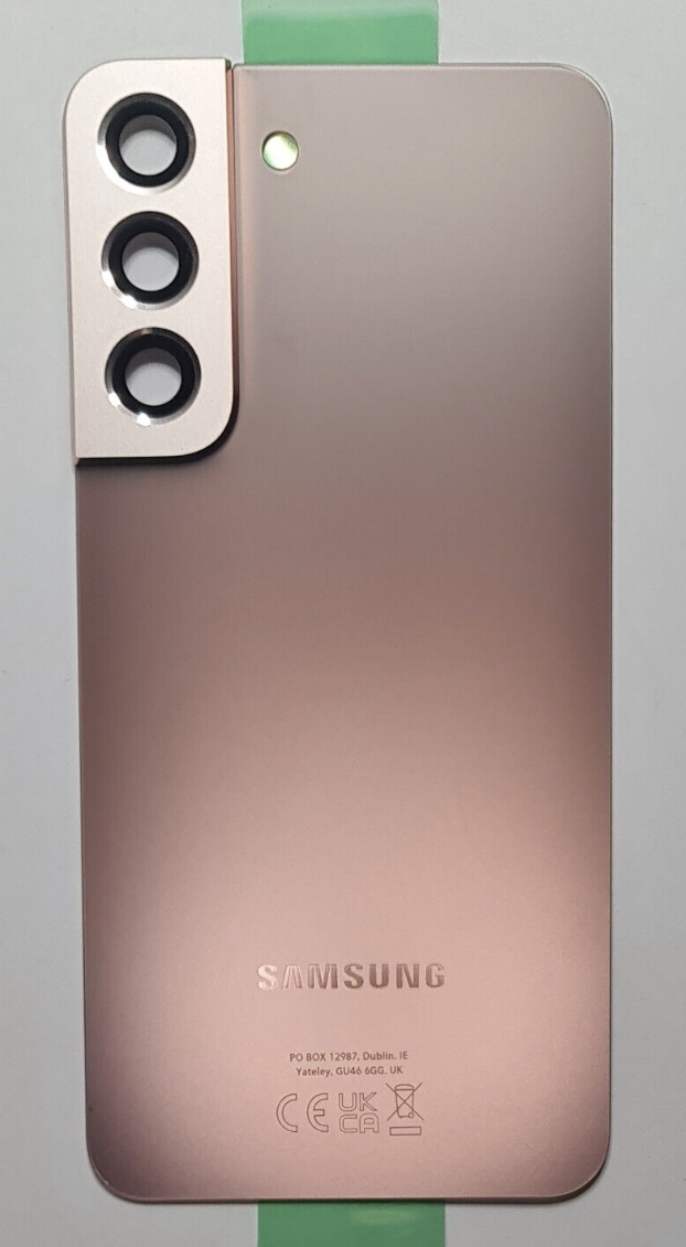 Задня кришка для Samsung S901B Galaxy S22 5G, рожева, Pink Gold, оригінал (54) + скло камери, фото 1