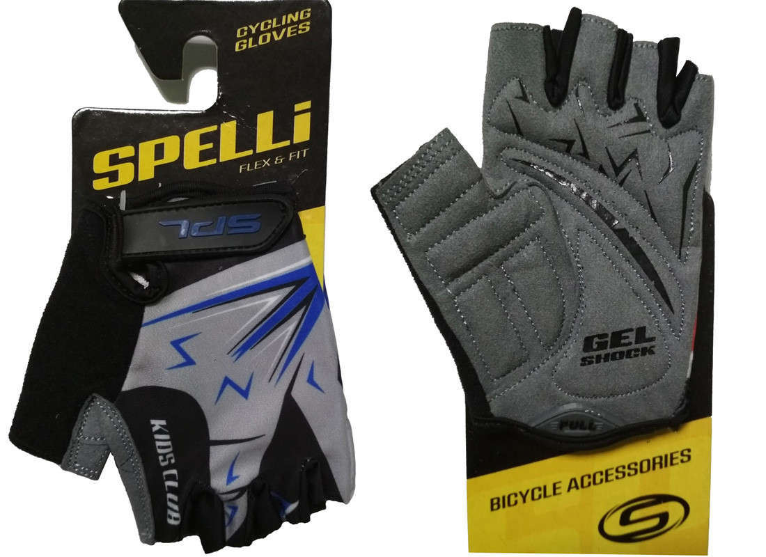 Рукавиці велосипедні дитячі Spelli SBG-1553 Blue "3" (4-6 років) сині, фото 1