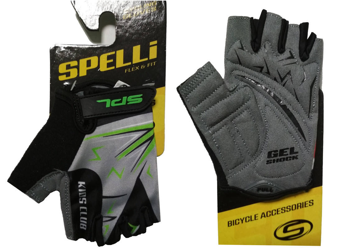 Рукавиці велосипедні дитячі Spelli SBG-1553 Green "2" (3-4 роки) зелені, фото 1