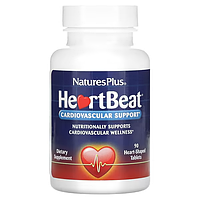 HeartBeat, NaturesPlus, поддержка сердечно-сосудистой системы, 90 таблеток в форме сердца