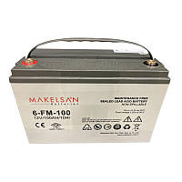 Аккумуляторная батарея AGM MAKELSAN 6-FM-100, Gray Case, 12V 100.0Ah ( 329 x 172 x 218 ) Q1 h