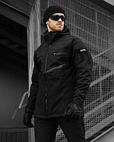 Чоловіча чорна куртка Softshell Omega, якісна чоловіча курточка
