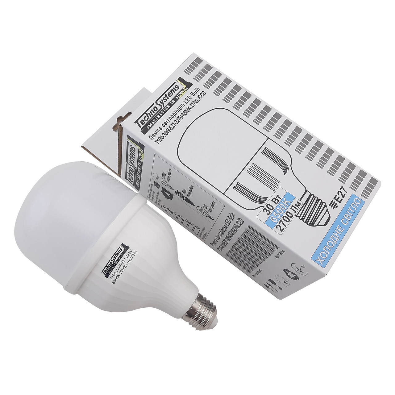 Світлодіодна лампа LED Bulb-T100-30W-E27-220V-6500K-3150L GOLDEN, фото 1