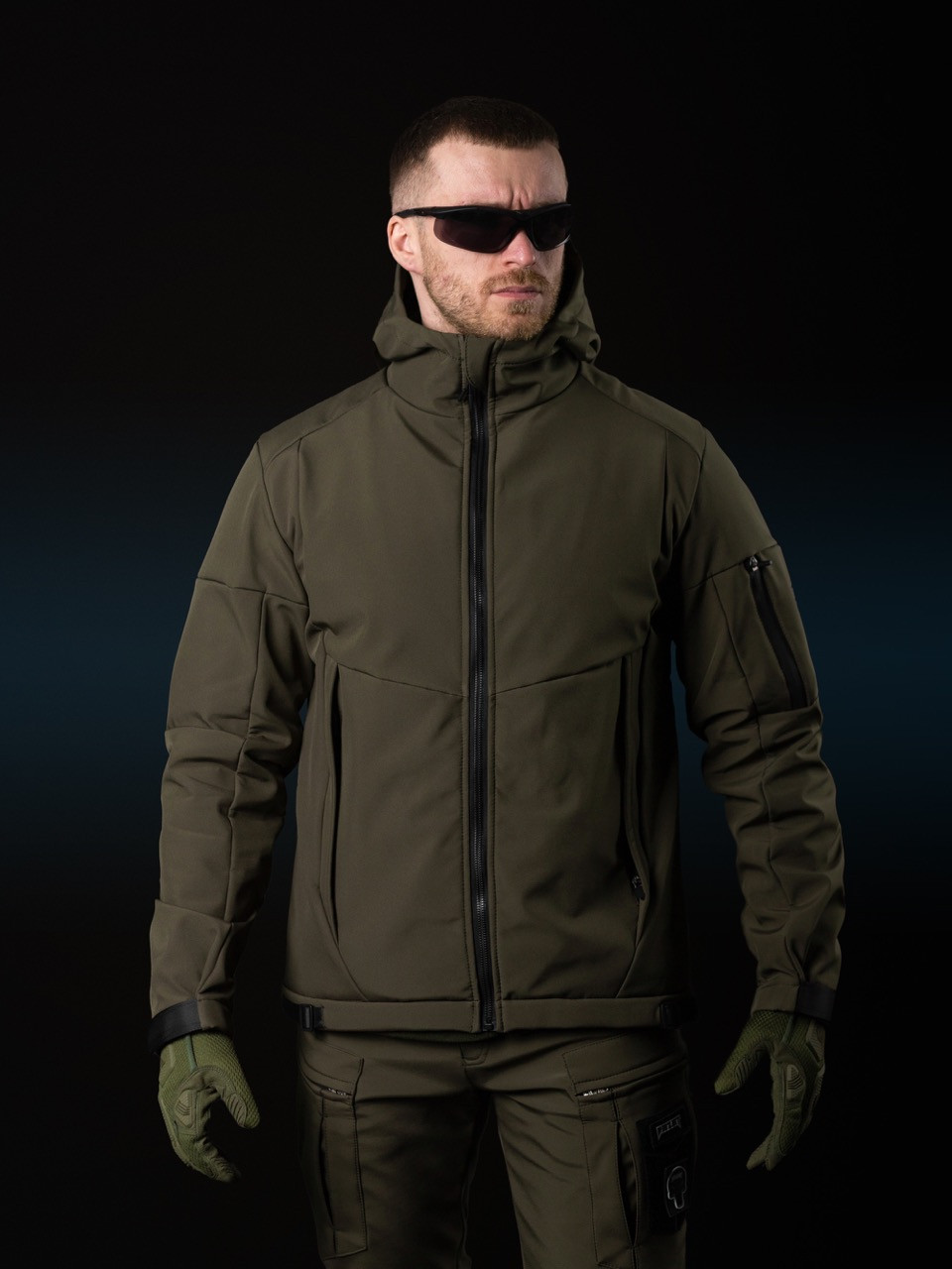 Чоловіча куртка Softshell Робокоп хакі, курточка чоловіча хакі олив
