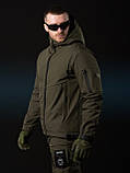 Чоловіча куртка Softshell Робокоп хакі, курточка чоловіча хакі олив, фото 4