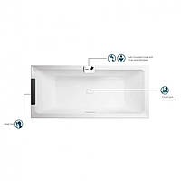 Ванна акрилова Novellini Divina 180х80 Standart з ніжками