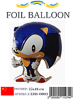 Фольгована куля Соник 75х48 см (Китай) в упаковці