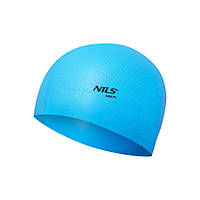 Шапочка для плавання з пухирцями Nils Aqua NQC блакитна