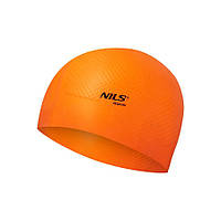 Шапочка для плавання з пухирцями Nils Aqua NQC оранжева