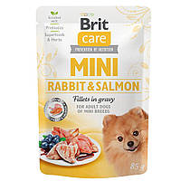 Влажный корм для собак Brit Care Mini pouch 85 g филе в соусе (лосось и кролик) h