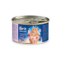 Влажный корм для кошек Brit Premium Turkey & Liver 200 г (паштет с индейкой и печенью) h