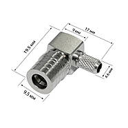 ВЧ роз'єм QMA Male (тато) кутовий 90° на кабель RG58 RG142 RG223 LMR 195 LMR200 SYV50-3 3D-FB під обтиск кримпер, фото 5