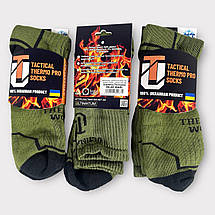 Чоловічі тактичні термошкарпетки зимові шкарпетки ULTIMATUM ThermoWool високі Олива, фото 3