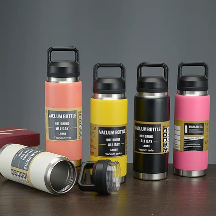 Чашка термос 0.8л 987А, Термогорнятко, Термопляшка, Термофляга, Колба для напоїв, фото 1