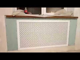 Екран декоративний Perfodecor для батарей опалення Онтаріо Арктік (Біла) 129*69см