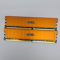 Пара оперативной памяти Geil DDR2 4Gb (2Gb+2Gb) 800MHz PC2 6400U CL4 (GX24GB6400C4DC) Б/У