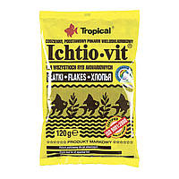 Сухой корм Tropical Ichtio-Vit для всех аквариумных рыб, 120 г (хлопья) h