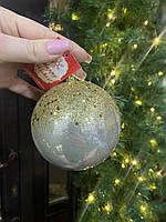 Кулька на ялинку 10 см, декор з глітером Bona Di 898-112