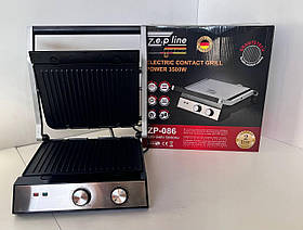 Гриль контактний двосторонній електричний Zepline ZP-086 3500 Вт, Потужний електрогриль зі знімними пластинами