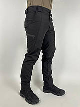 Штани ULTIMATUM Soft Shell Чорні,Демісезонні чоловічі тактичні штани soft shell, фото 3