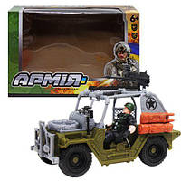 Військовий набір з аксесуарами "Армія: Джип" Пластик Зелений