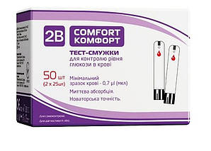 Тест-смужки 2B Comfort, уп.50 шт.