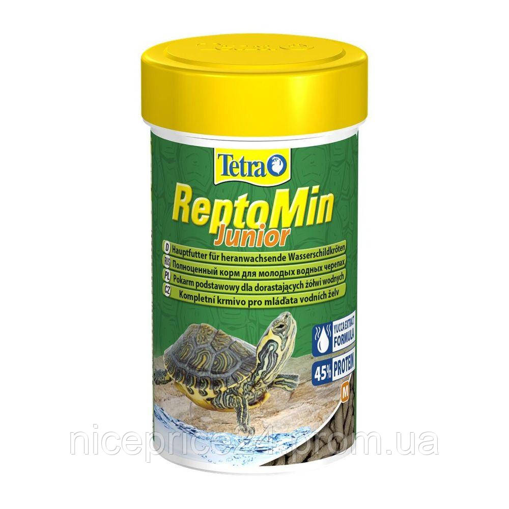 Сухой корм для молодых водоплавающих черепах Tetra в палочках ReptoMin Junior 100 мл h - фото 1 - id-p2030985586