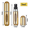 Флакон атомайзер для парфумів із розпилювачем і віконцем 5 мл, золото, фото 3