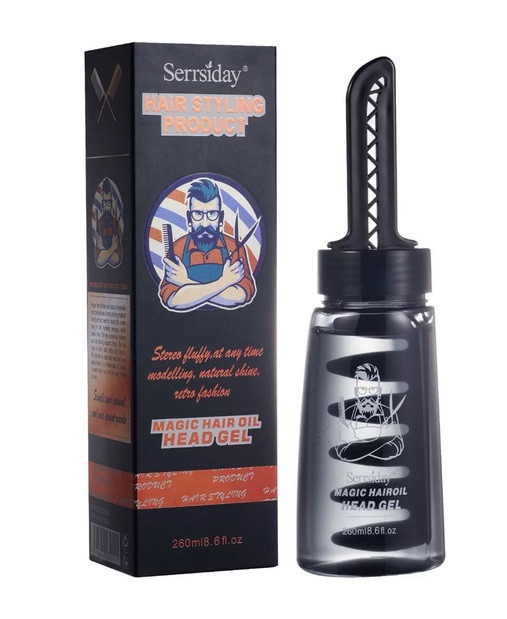 Гель для укладання волосся для чоловіків з гребінцем MT Serrsiday 260мл, фото 1