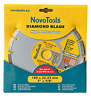 Диск алмазний NovoTools Basic 180 мм*7мм*22,23мм Сегмент
