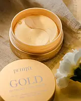 Гидрогелевые патчи для глаз с золотым комплексом +5 Gold Hydrogel Eye Patch Petitfee 60 шт