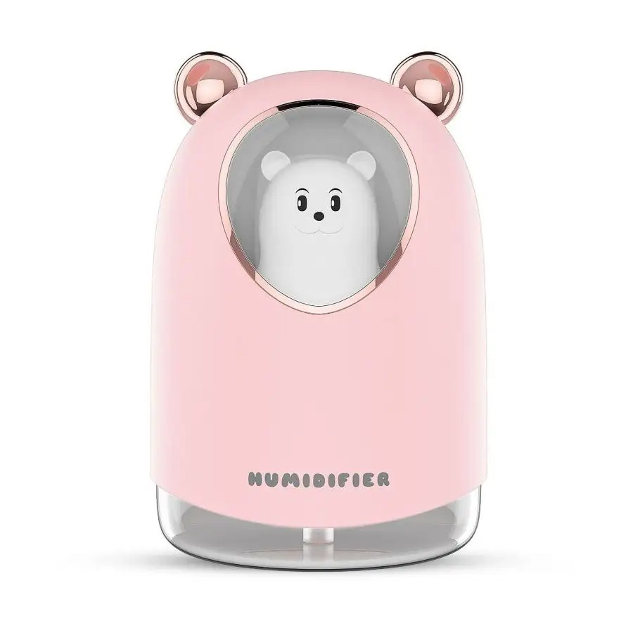 Зволожувач повітря RIAS A205 Bear з RGB підсвічуванням 300ml Pink (3_04148)