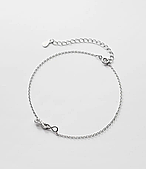 Срібний браслет на ногу Анклета "Нескінченність" — срібло 925 проби EGYPT SILVER