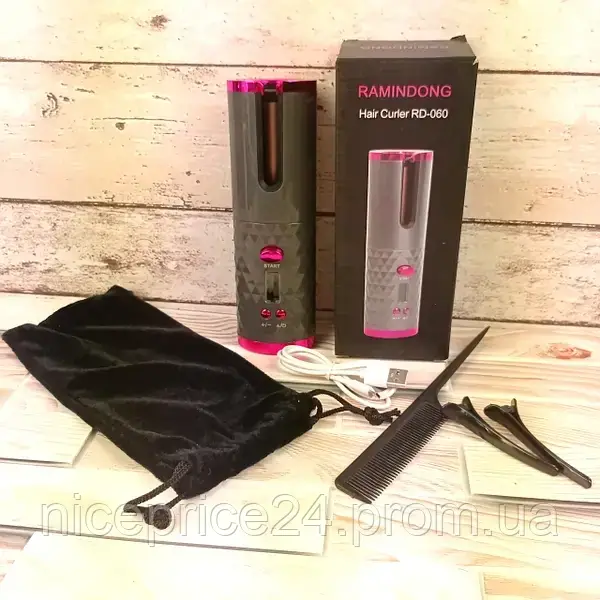 Автобигуди беспроводное Ramindong Hair curler WM-002 беспроводной стайлер плойка завивки волос аккумуляторе h - фото 8 - id-p2031063249