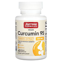 Экстракт куркумы, Curcumin 95, Jarrow Formulas, 500 мг, 60 растительных капсул