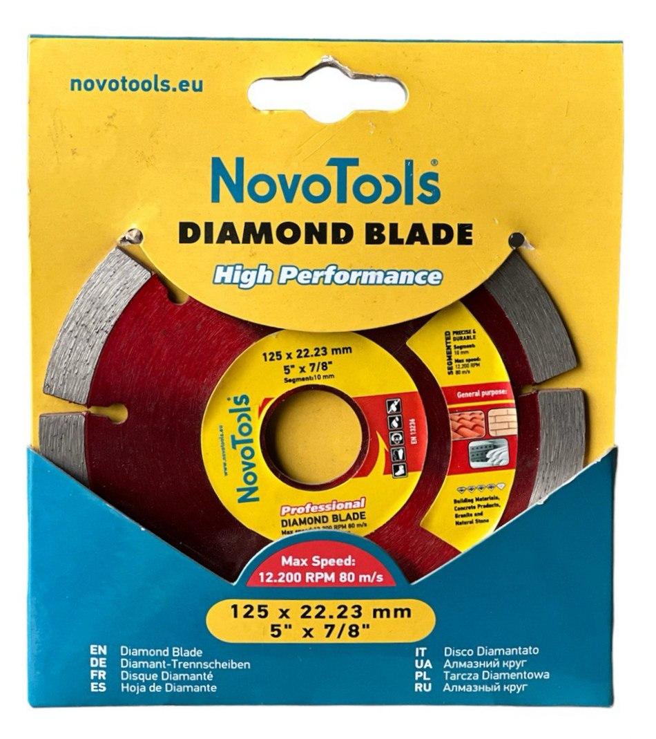 Диск алмазний NovoTools Professional 125мм*10 мм*22,23мм Сегмент