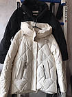 Куртка зимова жіноча р.46-54 пуховик чорний короткий Фабричний Китай, фото 2