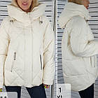 Куртка зимова жіноча р.46-54 пуховик чорний короткий Фабричний Китай, фото 8