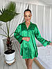 Жіноча шовкова сорочка на ґудзиках Victoria's Secret зелена (Вікторія Сікрет), фото 7