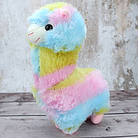 Мягкая игрушка плюшевая лама Berni Qutie Lama милая мягкая кукла для детей и взрослых, высота 24 см Радужный