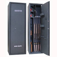 Сейф збройовий Griffon GS.420.K BLACK (ВxШxГ:1400x4x370) на 5 одиниць, сейф для рушниці, мисливський сейф