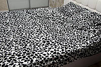 Велюровое зимнее постельное белье двуспального размера - Леопард