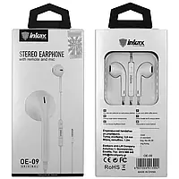 Навушники INKAX OE-09 дротові гарнітура для смартфона вкладиші у стилі Apple l
