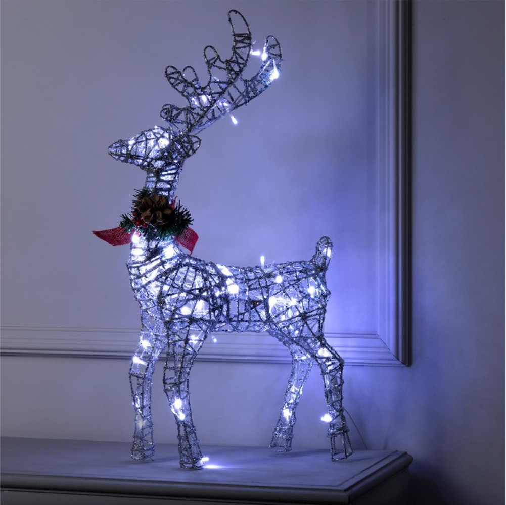 Декоративна світлодіодна фігура "Новорічний олень", 70см, 220V, IP40, фото 1