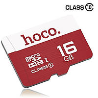 Карта памяти Hoco MicroSD TransFlash Class 10 16GB флешка в телефон MicroSD карта Красная MDN